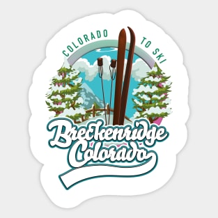 Breckenridge, Colorado Vintage ski logo Sticker